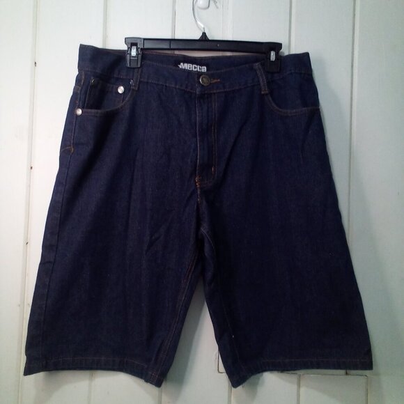 Mecca Shorts Men 38 Denim Dark Wash Blue - Picture 2 of 13